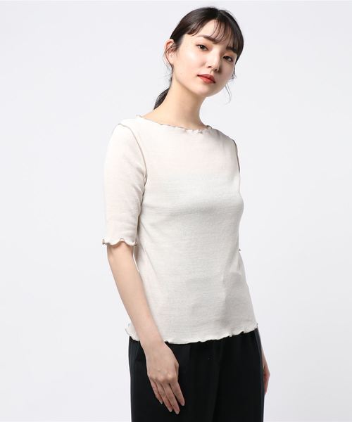 LOWRYS FARM（ローリーズファーム）の「メロータイト５Ｓ　881222（Tシャツ/カットソー・レディース・グリーン/アイボリー/ブラック/イエロー・FREE）」の7枚目の写真