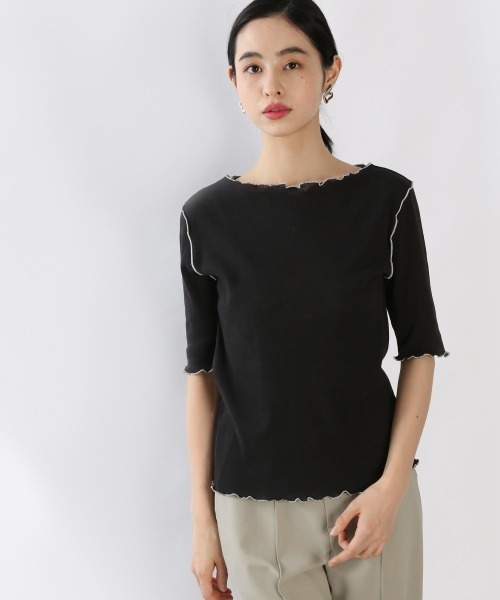 LOWRYS FARM（ローリーズファーム）の「メロータイト５Ｓ　881222（Tシャツ/カットソー・レディース・グリーン/アイボリー/ブラック/イエロー・FREE）」の20枚目の写真