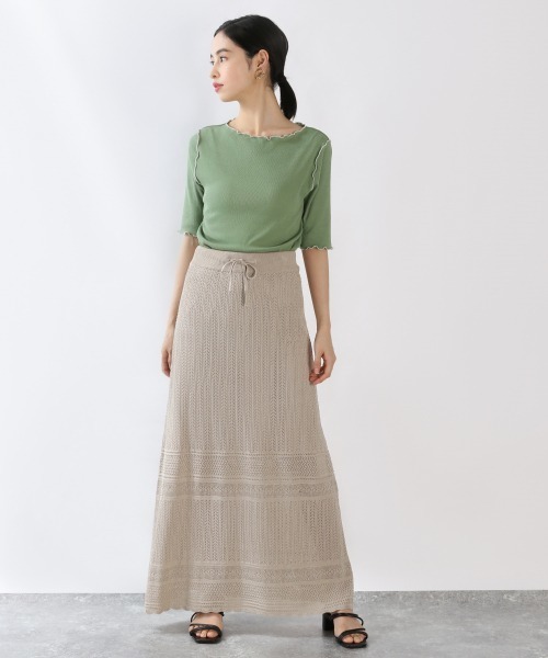 LOWRYS FARM（ローリーズファーム）の「メロータイト５Ｓ　881222（Tシャツ/カットソー・レディース・グリーン/アイボリー/ブラック/イエロー・FREE）」の18枚目の写真