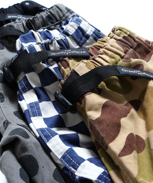 GROOVY COLORS（グルービーカラーズ）の「GROOVY COLORS/グルービーカラーズ カラーツイル ソウガラ クライミング SPN　ショートパンツ（その他パンツ・キッズ・ブラック/グレー/ブラウン系カモフラージュ/ネイビー×ホワイト・140/130）」の22枚目の写真