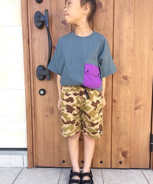 GROOVY COLORS（グルービーカラーズ）の「GROOVY COLORS/グルービーカラーズ カラーツイル ソウガラ クライミング SPN　ショートパンツ（その他パンツ・キッズ・ブラック/グレー/ブラウン系カモフラージュ/ネイビー×ホワイト・140/130）」の14枚目の写真