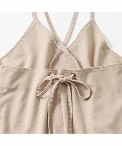 IEDIT(イディット)の「IEDIT リネン混素材で上質にこなれるロング丈キャミワンピース(ワンピース・レディース・ブラウン/ベージュ・SMALL/MEDIUM/LARGE/X-LARGE/XX-LARGE/XXX-LARGE)」の3枚目の写真