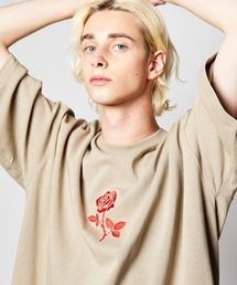 rehacer（レアセル）の「rehacer : One Rose Wide S/S  / ワンローズ ワイドカットソー（Tシャツ/カットソー）」