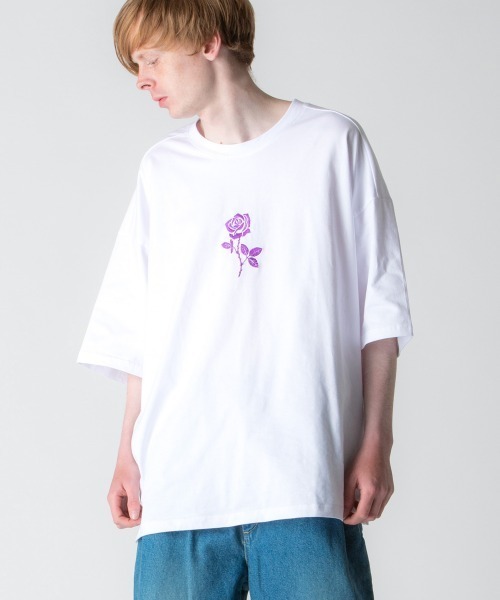 rehacer(レアセル)の「rehacer : One Rose Wide S/S / ワンローズ ワイドカットソー(Tシャツ/カットソー・メンズ・ホワイト/ブラック/ベージュ・SMALL/MEDIUM/LARGE/X-LARGE)」の6枚目の写真