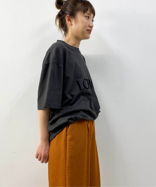 PICCIN（ピッチン）の「フロッキーロゴオーバーサイズTシャツ（Tシャツ/カットソー・レディース・ホワイト/ブラック/グレー・M）」の5枚目の写真