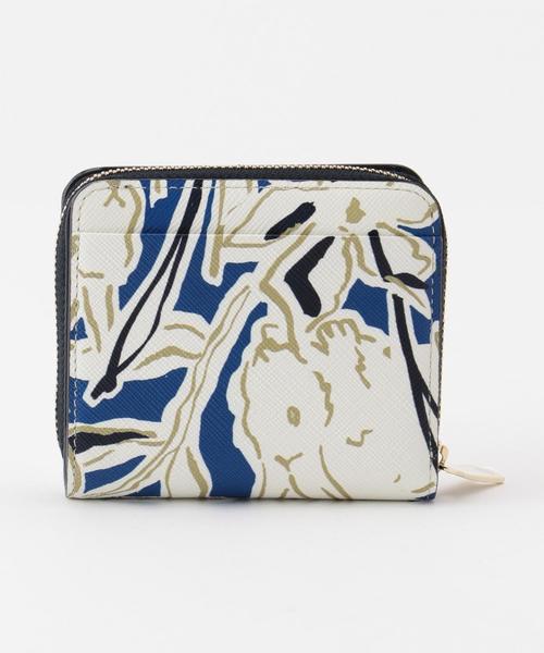新品】Paul Smith ラッキーフローラルラビット 二つ折り財布 青  