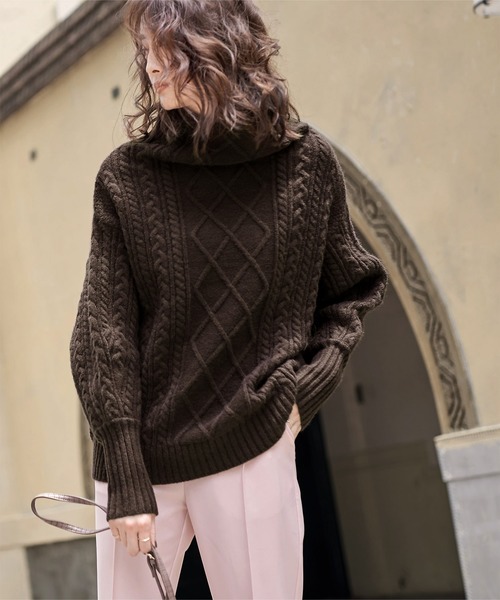 ｹｰﾌﾞﾙ編ﾎﾞﾄﾙﾈｯｸﾆｯﾄﾌﾟﾙｵｰﾊﾞｰ ニット セーター Ur S ユアーズ のファッション通販 Zozotown