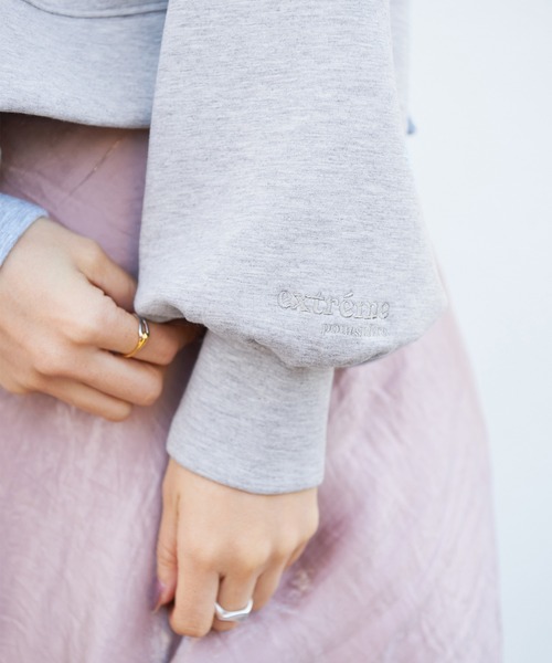 one after another NICE CLAUP(ワンアフターアナザーナイスクラップ)の「ショートパーカー(パーカー・レディース・ブラック/グレー/ピンク/アイボリー/ピンクベージュ・FREE)」の14枚目の写真