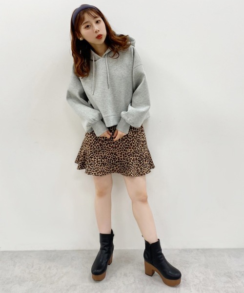 one after another NICE CLAUP(ワンアフターアナザーナイスクラップ)の「ショートパーカー(パーカー・レディース・ブラック/グレー/ピンク/アイボリー/ピンクベージュ・FREE)」の21枚目の写真