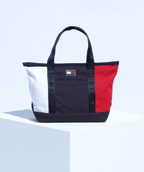 TOMMY HILFIGER(トミーヒルフィガー)の「【オンライン限定】スモールキャンバストートバッグ(トートバッグ・レディース・ネイビー・FREE)」の5枚目の写真