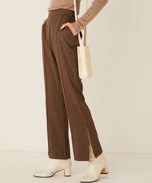 forksy. | 【forksy.】センタープレス サイドスリットフレアパンツ(スラックス)