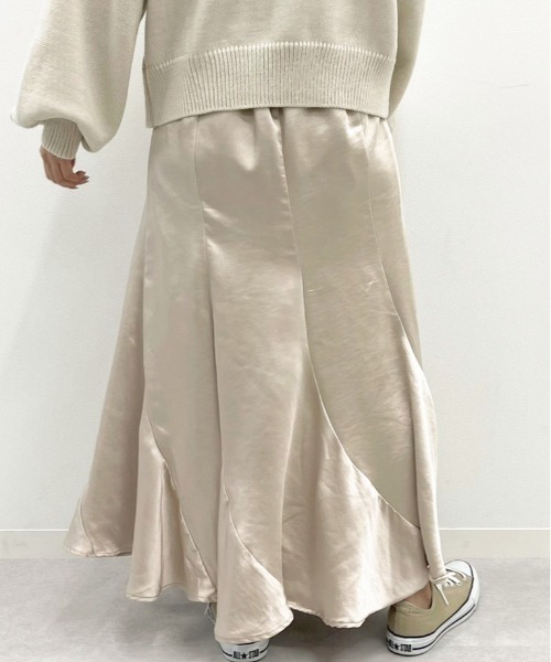 apres jour mignon(アプレジュールミニョン)の「切り替えマーメイドスカート【ZOZOTOWN限定アイテム】(スカート・レディース・ブラック/カーキ/グリーン系その他/ピンクベージュ/アイボリー・X-LARGE/フリー)」の10枚目の写真