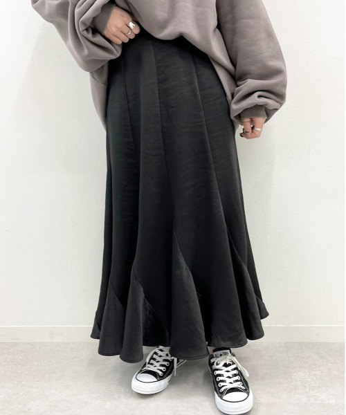 apres jour mignon(アプレジュールミニョン)の「切り替えマーメイドスカート【ZOZOTOWN限定アイテム】(スカート・レディース・ブラック/カーキ/グリーン系その他/ピンクベージュ/アイボリー・X-LARGE/フリー)」の14枚目の写真