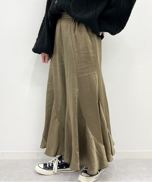 apres jour mignon(アプレジュールミニョン)の「切り替えマーメイドスカート【ZOZOTOWN限定アイテム】(スカート・レディース・ブラック/カーキ/グリーン系その他/ピンクベージュ/アイボリー・X-LARGE/フリー)」の21枚目の写真