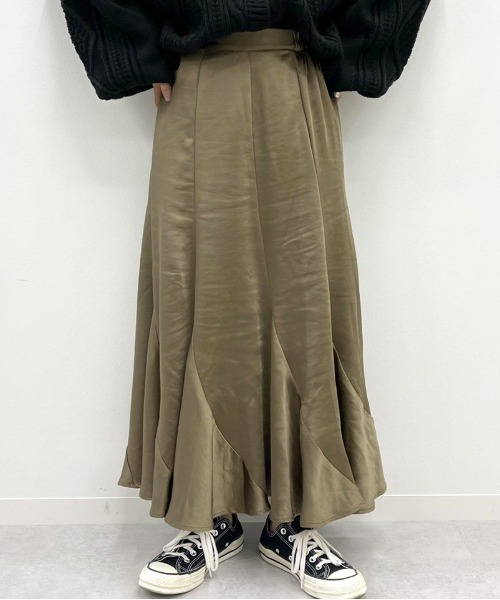 apres jour mignon(アプレジュールミニョン)の「切り替えマーメイドスカート【ZOZOTOWN限定アイテム】(スカート・レディース・ブラック/カーキ/グリーン系その他/ピンクベージュ/アイボリー・X-LARGE/フリー)」の22枚目の写真