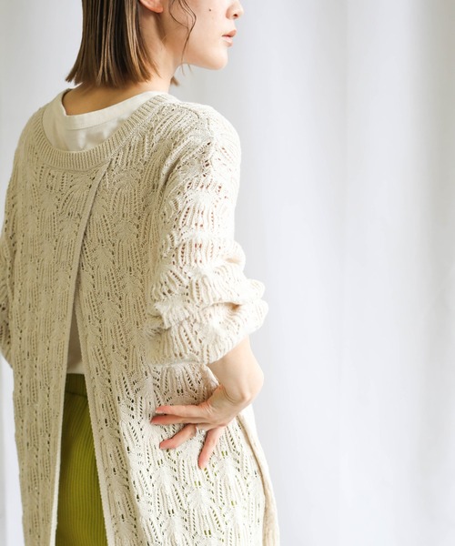 select MOCA(セレクトモカ)の「2021 SS 2WAY透かし編みスリットワンピース(ワンピース・レディース・ブルー/ライトグリーン/アイボリー・FREE)」の11枚目の写真