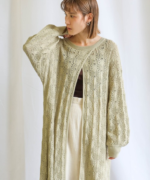 select MOCA(セレクトモカ)の「2021 SS 2WAY透かし編みスリットワンピース(ワンピース・レディース・ブルー/ライトグリーン/アイボリー・FREE)」の22枚目の写真