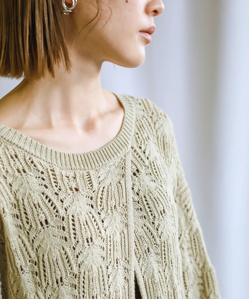 select MOCA(セレクトモカ)の「2021 SS 2WAY透かし編みスリットワンピース(ワンピース・レディース・ブルー/ライトグリーン/アイボリー・FREE)」の21枚目の写真