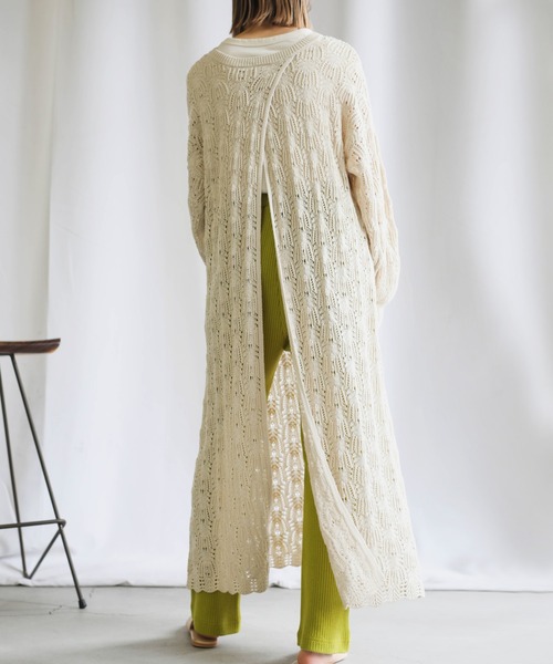 select MOCA(セレクトモカ)の「2021 SS 2WAY透かし編みスリットワンピース(ワンピース・レディース・ブルー/ライトグリーン/アイボリー・FREE)」の8枚目の写真