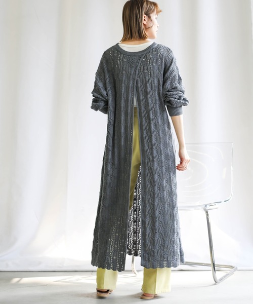 select MOCA(セレクトモカ)の「2021 SS 2WAY透かし編みスリットワンピース(ワンピース・レディース・ブルー/ライトグリーン/アイボリー・FREE)」の14枚目の写真