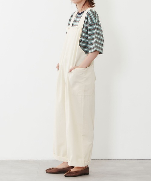 POU DOU DOU（プードゥドゥ）の「ワイドオーバーオール（サロペット/オーバーオール・レディース・カーキ/アイボリー/ダークグレー・3）」の22枚目の写真