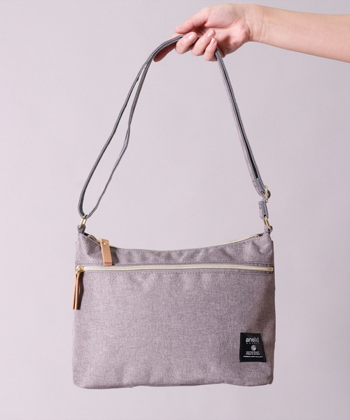 anello(アネロ)の「(LF)【anello】多収納 7ポケット ショルダーバッグ(ショルダーバッグ・レディース・ブラック/ベージュ/グレー/ピンク/ダークブルー・ONE SIZE)」の2枚目の写真