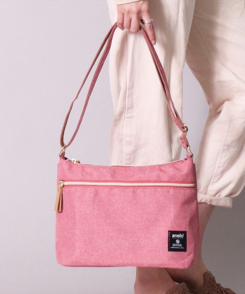 anello(アネロ)の「(LF)【anello】多収納 7ポケット ショルダーバッグ(ショルダーバッグ・レディース・ブラック/ベージュ/グレー/ピンク/ダークブルー・ONE SIZE)」の5枚目の写真