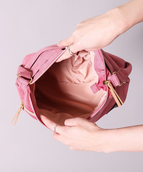 anello(アネロ)の「(LF)【anello】多収納 7ポケット ショルダーバッグ(ショルダーバッグ・レディース・ブラック/ベージュ/グレー/ピンク/ダークブルー・ONE SIZE)」の14枚目の写真