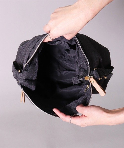 anello(アネロ)の「(LF)【anello】多収納 7ポケット ショルダーバッグ(ショルダーバッグ・レディース・ブラック/ベージュ/グレー/ピンク/ダークブルー・ONE SIZE)」の8枚目の写真