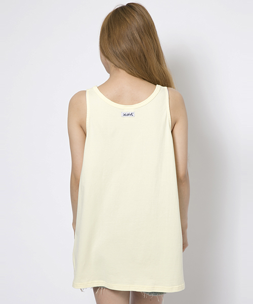 X-girl（エックスガール）の「【NYLON5月号掲載】SUNGLASSES BIG TANK TOP（タンクトップ・レディース・ホワイト/アッシュ/イエロー/ネイビー・2/1）」の6枚目の写真