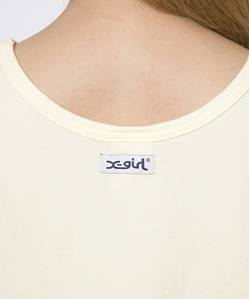 X-girl（エックスガール）の「【NYLON5月号掲載】SUNGLASSES BIG TANK TOP（タンクトップ・レディース・ホワイト/アッシュ/イエロー/ネイビー・2/1）」の7枚目の写真