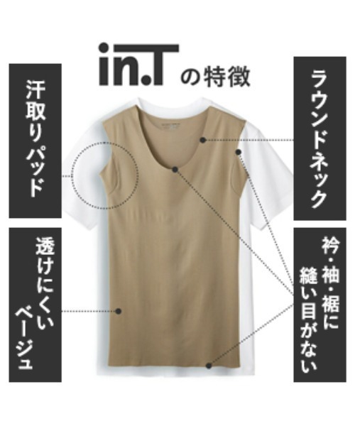 in.T(インティー)の「これ一枚でTシャツスタイルのお悩みを解決!『in.T』「極軽」スリーブレス(インナーウェア/肌着・メンズ・ベージュ/ブラック・LARGE/MEDIUM/X-LARGE)」の7枚目の写真