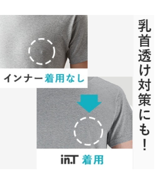 in.T(インティー)の「これ一枚でTシャツスタイルのお悩みを解決!『in.T』「極軽」スリーブレス(インナーウェア/肌着・メンズ・ベージュ/ブラック・LARGE/MEDIUM/X-LARGE)」の9枚目の写真