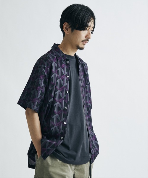 JOURNAL STANDARD（ジャーナルスタンダード）の「【21SS】【GEOM PATTERN / ジオメパターン】ショートスリーブ 柄シャツ（シャツ/ブラウス・メンズ・ネイビー/オレンジ/ブラック系その他/ブラウン/ブラック/ベージュ・LARGE/MEDIUM/SMALL）」の15枚目の写真