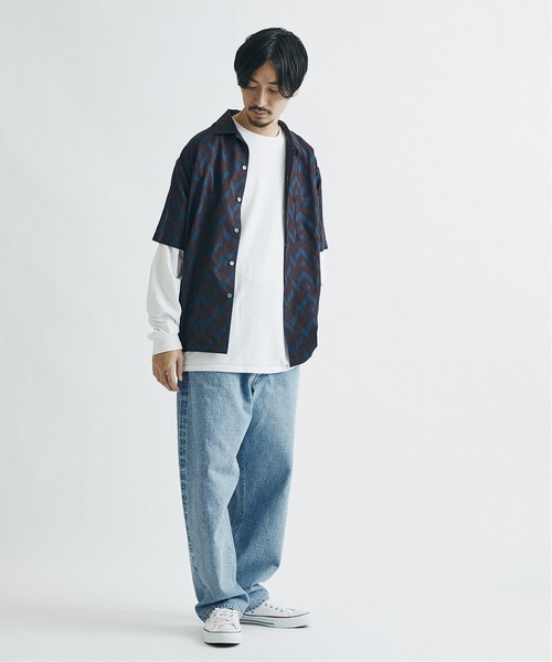 JOURNAL STANDARD（ジャーナルスタンダード）の「【21SS】【GEOM PATTERN / ジオメパターン】ショートスリーブ 柄シャツ（シャツ/ブラウス・メンズ・ネイビー/オレンジ/ブラック系その他/ブラウン/ブラック/ベージュ・LARGE/MEDIUM/SMALL）」の18枚目の写真