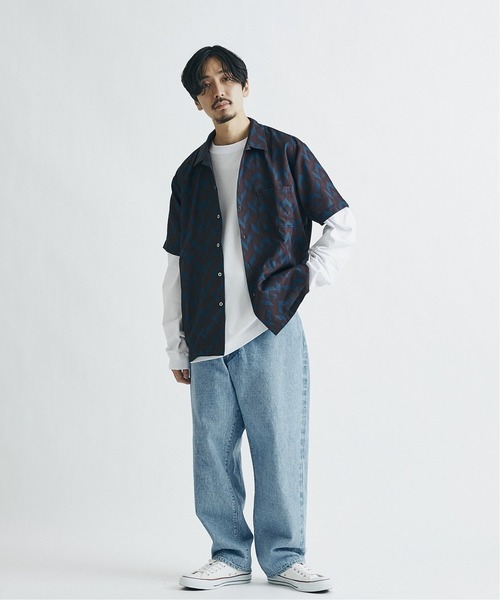 JOURNAL STANDARD（ジャーナルスタンダード）の「【21SS】【GEOM PATTERN / ジオメパターン】ショートスリーブ 柄シャツ（シャツ/ブラウス・メンズ・ネイビー/オレンジ/ブラック系その他/ブラウン/ブラック/ベージュ・LARGE/MEDIUM/SMALL）」の20枚目の写真