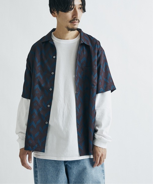 JOURNAL STANDARD（ジャーナルスタンダード）の「【21SS】【GEOM PATTERN / ジオメパターン】ショートスリーブ 柄シャツ（シャツ/ブラウス・メンズ・ネイビー/オレンジ/ブラック系その他/ブラウン/ブラック/ベージュ・LARGE/MEDIUM/SMALL）」の21枚目の写真