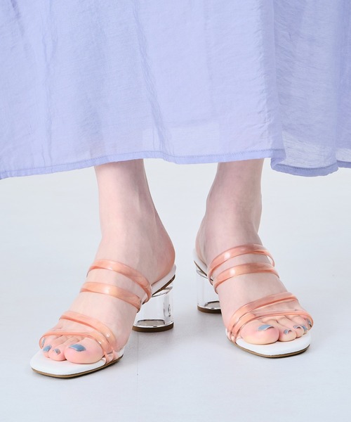 ORiental TRaffic（オリエンタルトラフィック）の「PVCストラップクリアヒールサンダル/11213（サンダル・レディース・ブラウン/グリーン/ピンク・M/LL/L/S/3L/SS）」の17枚目の写真