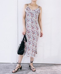 【ROLLAS/ローラス】フローラルプリント キャミソールドレス