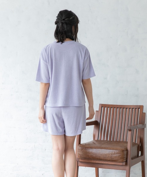 Mysa&Liina（ミーサリーナ）の「【ルームウェア】パイルTシャツ×ショートパンツＳＥＴ（ルームウェア/パジャマ・レディース・チャコールグレー/ベージュ/ラベンダー/ピンクベージュ・M/L）」の11枚目の写真