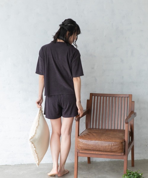 Mysa&Liina（ミーサリーナ）の「【ルームウェア】パイルTシャツ×ショートパンツＳＥＴ（ルームウェア/パジャマ・レディース・チャコールグレー/ベージュ/ラベンダー/ピンクベージュ・M/L）」の20枚目の写真