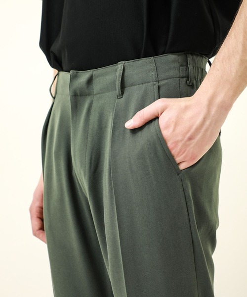 soe】EX.GEORGETTE EASY TAPERED SLACKS