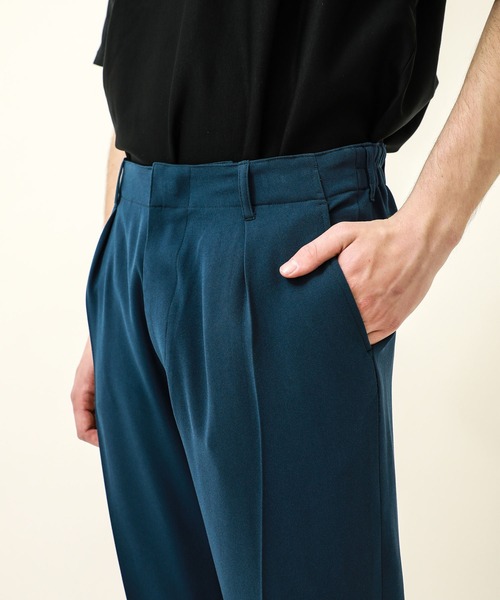 soe】EX.GEORGETTE EASY TAPERED SLACKS