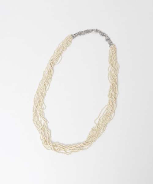 URBAN RESEARCH DOORS（アーバンリサーチドアーズ）の「Bobby creation　配色ビーズネックレス（ネックレス・レディース・オフホワイト/ミント/シルバー・FREE）」の6枚目の写真