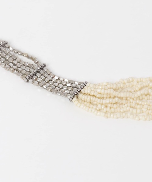 URBAN RESEARCH DOORS（アーバンリサーチドアーズ）の「Bobby creation　配色ビーズネックレス（ネックレス・レディース・オフホワイト/ミント/シルバー・FREE）」の8枚目の写真