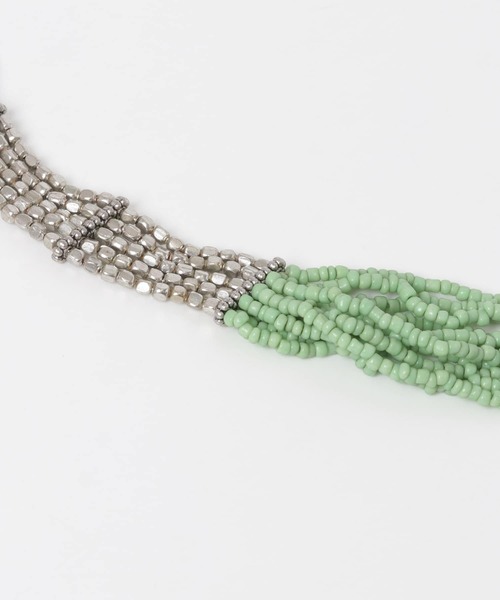 URBAN RESEARCH DOORS（アーバンリサーチドアーズ）の「Bobby creation　配色ビーズネックレス（ネックレス・レディース・オフホワイト/ミント/シルバー・FREE）」の10枚目の写真