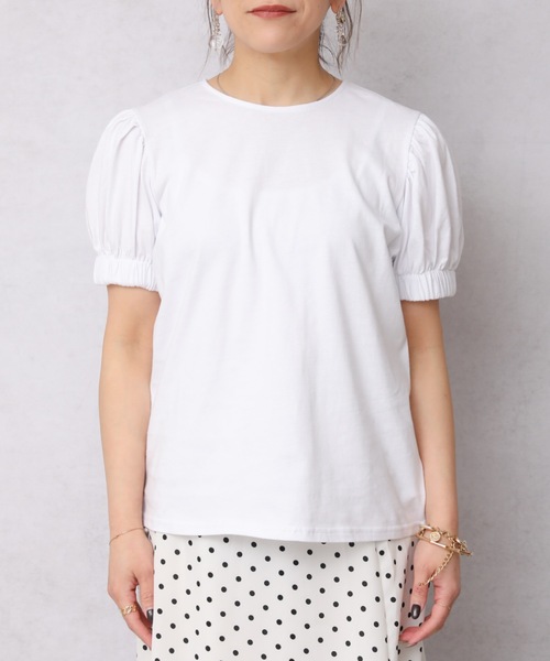 ap retro(アプレトロ)の「ボリュームギャザースリーブカットソー【ZOZO限定アイテム】(Tシャツ/カットソー・レディース・ホワイト/ブラック・FREE)」の19枚目の写真
