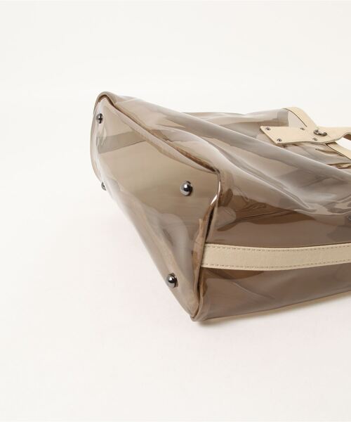 HAYNI（ヘイニ）の「【HAYNI / ヘイニ】 2wayクリアバッグ ビニールトートバッグ ガナビー(M)（トートバッグ・レディース・ダークブラウン/ベージュ・ONE SIZE）」の11枚目の写真