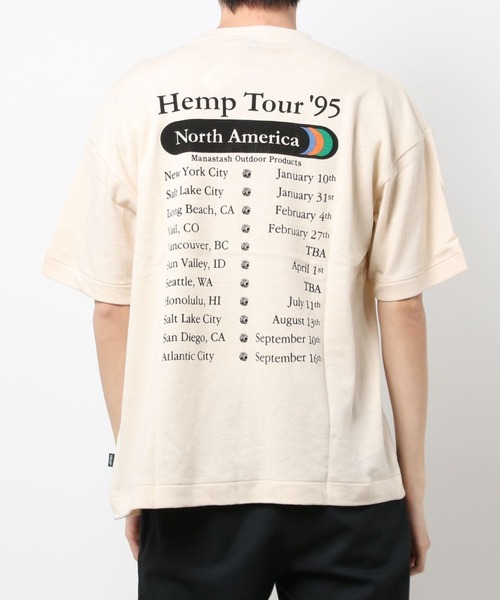 MANASTASH（マナスタッシュ）の「MANASTASH/マナスタッシュ/ヘンプツアーTシャツ/HEMP TOUR TEE（Tシャツ/カットソー・メンズ・ナチュラル/ブラック/オレンジ系その他・X-LARGE/LARGE/MEDIUM）」の3枚目の写真