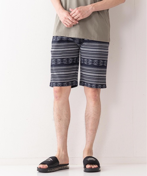 Blue Standard (ブルースタンダード)の「【BLUE STANDARD】ボーダー フォト リーフ 総柄ショーツ(その他パンツ・メンズ・ブルー/スミクロ/グリーン/チャコールグレー/ホワイト/ネイビー/レッド/インディゴブルー・LARGE/MEDIUM/X-LARGE)」の5枚目の写真